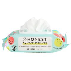 The Honest Company Plant-Based Snot Removing Wipes | Soothing Nose + Face Wipes with Aloe | Hypoallergenic for Sensitive Skin, EWG Verified | Fragrance Free, 30 Count