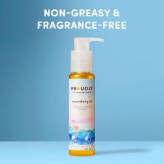 PROUDLY Nourishing Baby Oil - Blend of Premium Oils, Squalane, and Vitamin E for Dry Skin and Even Great for Textured Hair - Baby Massage Oil, Locks in Moisture - 3oz