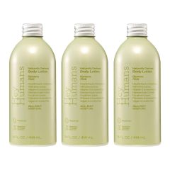 Hey Humans Banana Aloe Moisturizing Body Lotion with Natural Ingredients & Shea Butter | Clean, Vegan Body Lotion for Women & Men | Recyclable, Earth-Friendly Bottle, 14 fl. oz. - Pack of 3