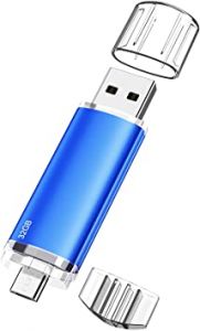Vansuny Micro USB Flash Drive 32G OTG Flash Drive Compatible with Android Smartphone Tablet Micro-USB Dual Memory Stick for Laptop PC Mac Computer Car Audio Projector, Blue
