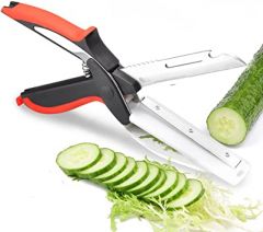 Food Cutter Choppers Smart meat scissors Kitchen Shears,quick vegetable slicer with cutting board knife kitchen must haves chopping scissors for kitchen