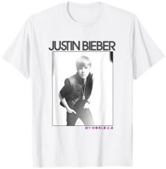 Official Justin Bieber My World 2.0 White T-Shirt