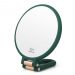 1X 15X Magnifying Hand Held Mirror,Double Side Folding Hand Mirror for Women with Adjustable Handle,Travel Table Desk Shaving Bathroom (Army Green)