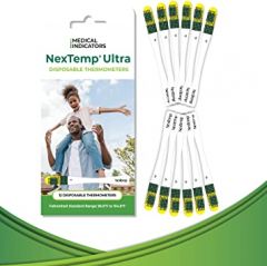 NexTemp® Ultra Single-Use Thermometers: Individually Wrapped 12-Pack, Providing Superior Accuracy and Maximum Infection Control. Perfect for Businesses, Schools, First-Aid, Home, and Travel!