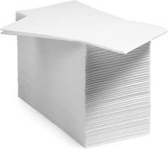 200 BloominGoods Disposable Bathroom Napkins | Single-Use Linen-Feel Guest Towels | Cloth-Like Hand Tissue Paper, White, 12" x 17" (Pack of 200)