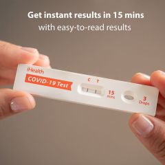 ihealth covid-19 antigen rapid test, 2 tests per pack,fda eua authorized otc at-home self test, results in 15 minutes with non-invasive nasal swab, easy to use & no discomfort
