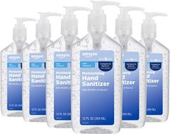 Amazon Basic Care - Original Hand Sanitizer 62%, 12 Fluid Ounce (Pack of 6)