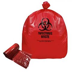 Resilia Medical - Biohazard Bags - Hazardous Waste Disposal, Meets DOT ASTM Standards for Hospital Use, Red, 33 Gallon, 29x38 Inches, 20 Bags