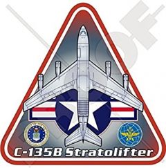 Boeing C-135 Stratolifter USAF C-135B MATS Military Air Transport Service, MAC Military Airlift Command, AMC Air Mobility Command USA US Air Force Sticker, Decal