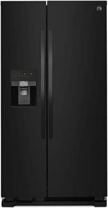 Kenmore 36" Side-by-Side Refrigerator and Freezer with 25 Cubic Ft. Total Capacity, Black