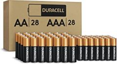 Duracell Coppertop AA + AAA Batteries, 56 Count Pack Double A and Triple A Battery with Long-Lasting Power for Household and Office Devices (Ecommerce Packaging)