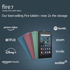 Fire 7 tablet, 7" display, 16 GB, latest model (2019 release), Black