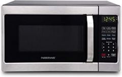 Farberware Classic FMO07AHTBKJ 0.7 Cu. Ft. 700-Watt Microwave Oven with LED Lighting, Brushed Stainless Steel
