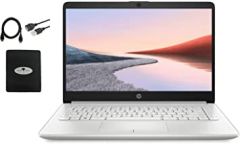 2022 HP 14" HD Laptop for Business and Student, AMD Ryzen3 3250U (up to 3.5 GHz), 16GB RAM, 1TB HDD+128GB SSD, Ethernet, Webcam, WiFi, Bluetooth, HDMI, Fast Charge, Win10, w/Ghost Manta Accessories