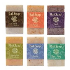Bali Soap Signature Green Collection - Exotic Bar Soap - Natural Glycerin Soap for Body & Face - Moisturizing Plant-Based Soap - Vegan and Biodegradable - Textured With Botanicals - 3.5oz Bars - 6 Pack